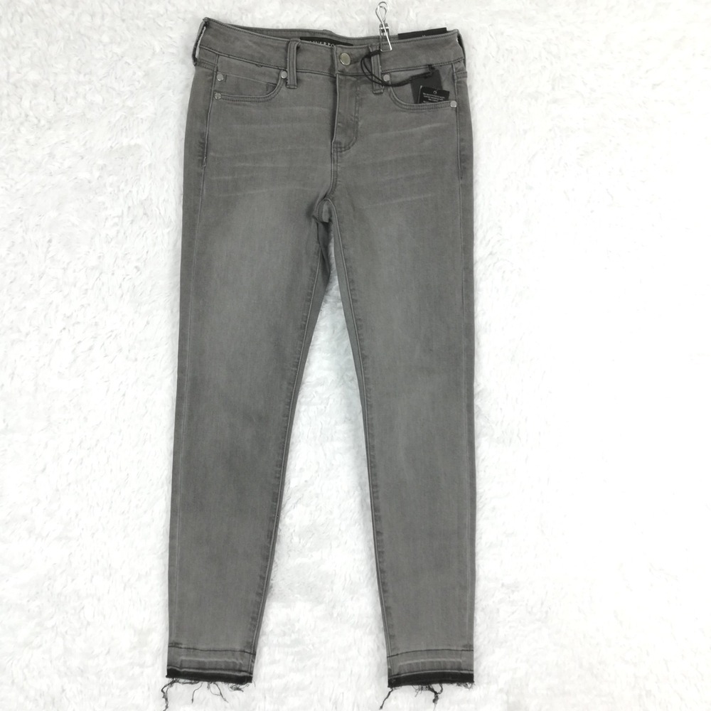 Liverpool Womens Jeans‎ Avery Crop Aluminum Gray Denim Skinny Low Rise 0 New